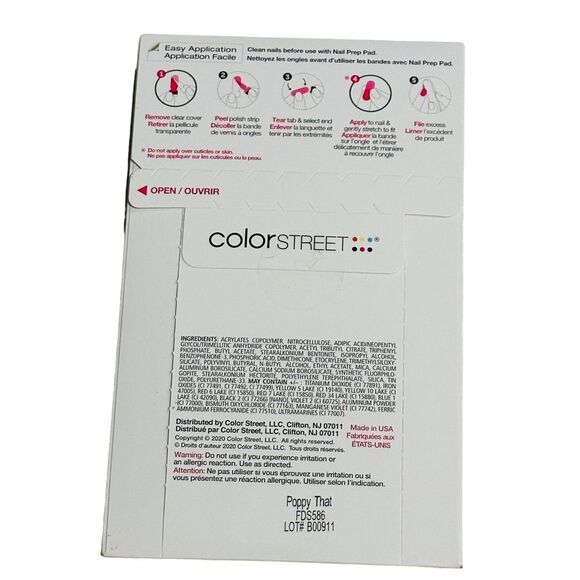 3/$20💘 Color Street Nail Polish Strips in Poppy That - Picture 10 of 12